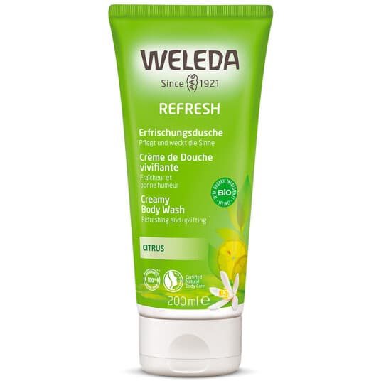 Weleda Citrus Erfrischungsdusche, Dusjkrem, 200 Ml, Voksne, Kvinner, Kropp, Normal Hud