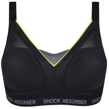 Shock Absorber BH Active Shaped Support Bra Svart/Gul G 80 Dame