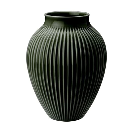 Knabstrup Keramik - Ripple vase 27 cm dark green