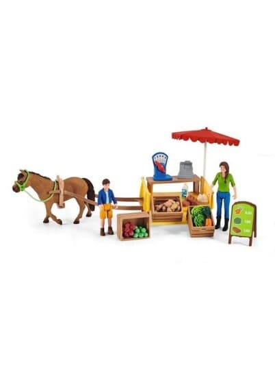 Schleich Farm World Markedsdag med hest og vogn 42528 - 27 deler