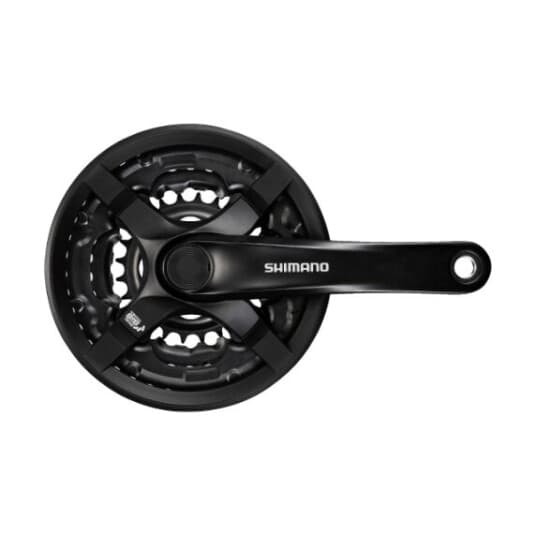 Shimano Fc-Ty501 Kranksett, 170 Mm 42/34/24T, 6-8 År, Med Kjedebeskyttelse