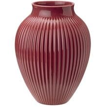 Knabstrup Keramik Knabstrup riflet vase 27 cm Bordeaux