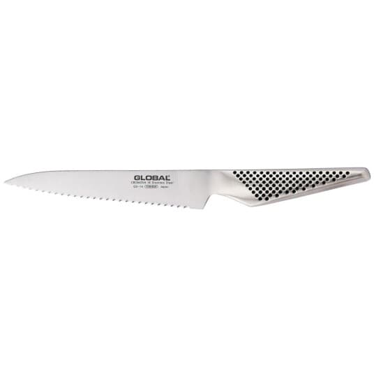 Global GS-14R allkniv 15 cm bølgetagger rustfritt stål