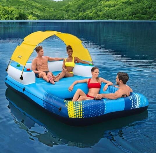 Bestway Giant Bathing Raft Floating Island. 3 x 2 meter - for 4 personer