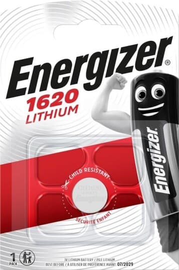 Energizer E300163800 - Litium - Knapp/Mynt - Cr1620 - Sølv - Blisterpakning (E300163800)