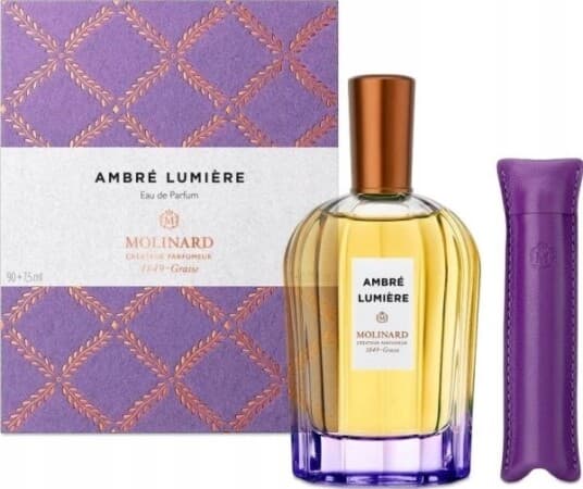 Molinard Set Molinard: Collection Privee - Ambre Lumiere, Eau De Parfum, Unisex, 90 Ml + Collection Privee - Ambre Lumiere, Eau De Parfum, Unisex, 7.5 Ml Unisex