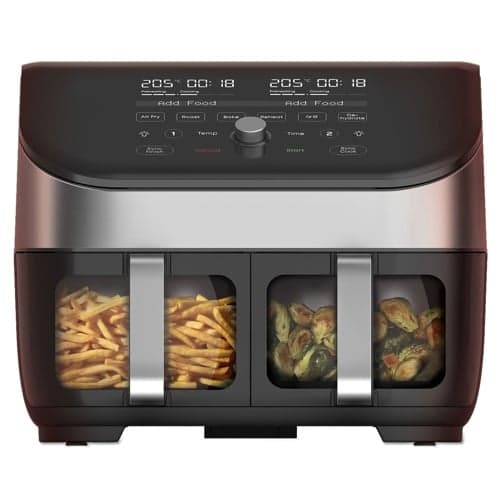 Instant Vortex 8 Plus Dual Clearcook Airfryer - Farge: Svart Rustfritt Stål