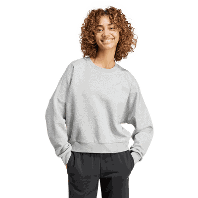 Adidas Essentials Small Logo Feel Cozy Sweatshirt, collegegenser, dame Grå L