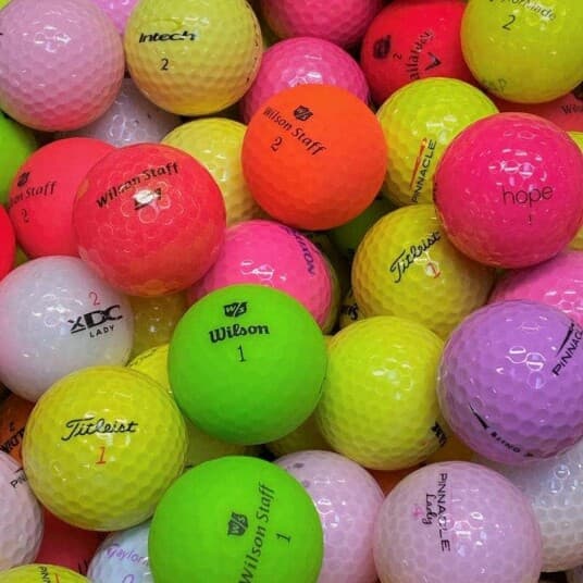 Colored Golf Ball Mix Grade A/b -12 Pack