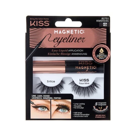 Kiss Magnetiske Øyevipper Med Eyeliner Kiss Eyelash Kit 03