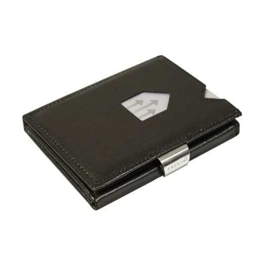 Exentri Ex 001 Wallet/Card Case/Travel Document Holder Black Genuine Leather