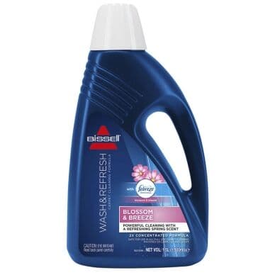 Bissell Wash & Refresh Blossom & Breeze Febreze - Renser / Luktfjerner - Flaske - 1.5 L - Refreshing Spring Scent - Konsentrert - Blå