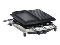 Steba Rc 4 Plus Deluxe - Raclette/Grill/Hetstein - 1.5 Kw - Rustfritt Stål / Svart