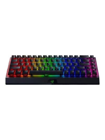 Razer Blackwidow V3 Mini Hyperspeed - Phantom Edition - Tastatur - Bakgrunnsbelyst - Trådløs - Usb-C, 2.4 Ghz, Bluetooth - Qwerty - Usa - Tastsvitsj: Razer Yellow