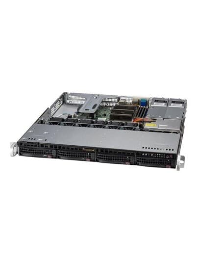 Supermicro Up Superserver 510T-Mr - Server - Rackmonterbar - 1U - 1-Veis - Ingen Cpu Inntil - Ram 0 Gb - Sata - Hot-Swap 3.5" Brønn(Er) - Uten Hdd - Ast2600 - Gigabit Ethernet - Uten Os - Monitor: Ingen - Svart