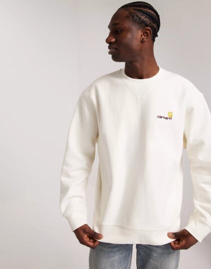 Carhartt WIP American Script Sweat Collegegensere Hvit