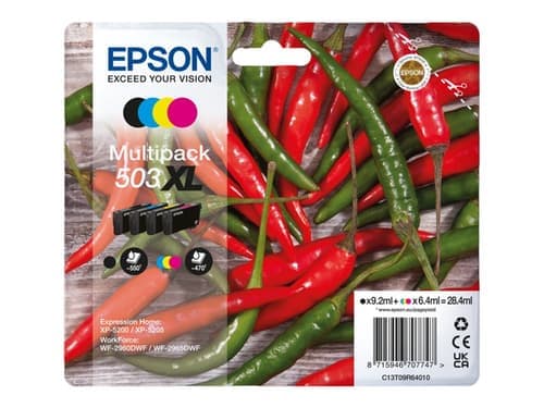 Epson 503XL Multipack - 4-pack - XL - svart, gul, cyan, magenta - original - blekkpatron