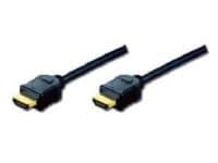 Assmann - Hdmi-Kabel Med Ethernet - Hdmi Hann Til Hdmi Hann - 2 M - Trippel Beskyttelse - Svart