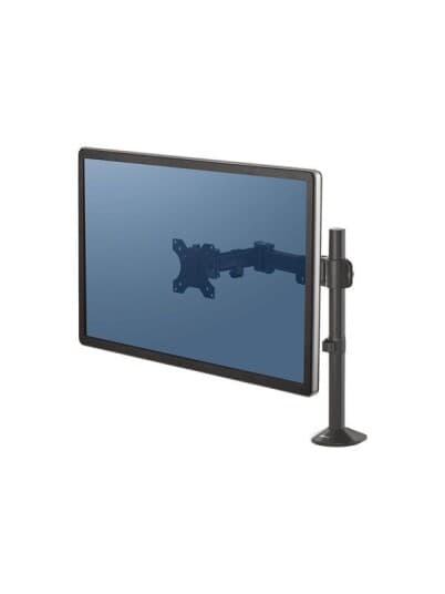 Fellowes Reflex Single Monitor Arm - Monteringssett - Justerbar Arm - For Skjerm - Metall - Svart, Ral 9017 - Skjermstørrelse: Inntil 32" - Skrivebordsmonterbar