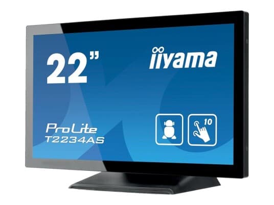 Iiyama Prolite T2234as-B1 - Kiosk 1 Rk3288 Inntil - Ram 2 Gb - Ssd - Emmc 16 Gb - Mali-T760 Mp4 - Gigabit Ethernet, Rs-232C - Android 8.1 (Oreo) - Monitor: Led 21.5" 1920 X 1080 (Full Hd) Berøringsskjerm - Svart