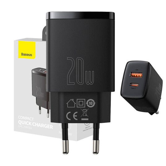 Baseus 20W Charger CCXJ-B01 Sort