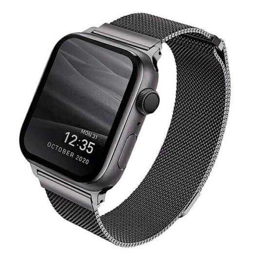 Uniq Uniq Dante Apple Watch Series 4/5/6/Se 40Mm Strap. Stainless Steel Graphite/Graphite