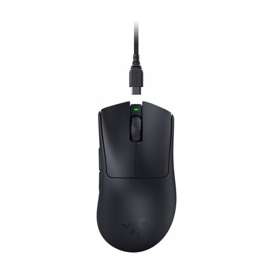 Razer Deathadder V3 Pro - Mus - Ergonomisk - Høyrehendt - Optisk - 5 Knapper - Trådløs - Bluetooth, Usb - Svart