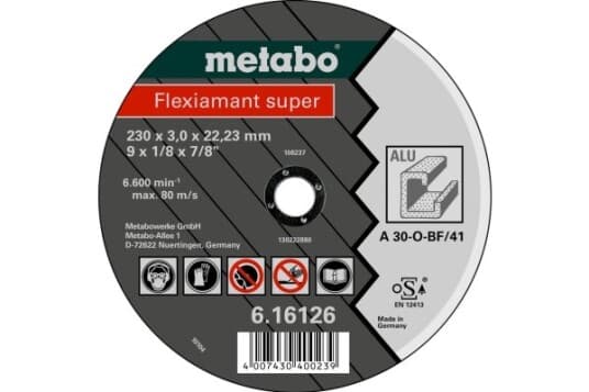 Metabo 616751000, Kutteskive, Flatt Senter, Aluminium, Metabo, 2,22 Cm, 11,5 Cm