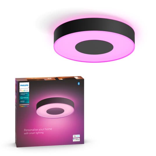 Philips Hue White And Colour Ambiance Xamento - Medium Taklampe For Baderom - Svart