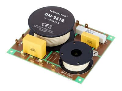 Monacor Dn-2618, Komponent-Crossover, 3-Veis Systems, 350 W, 8 O, 3000 Hz, 18 Db