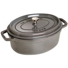 Staub - Cocotte Med Dekke - 29 Cm - 4.2 L - Oval - Grafittgrå