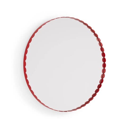 HAY Arcs Mirror speil Ø60 cm Red