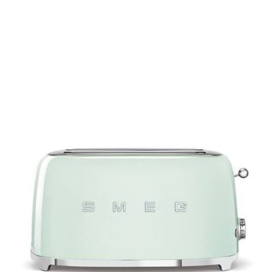 Smeg 50''S Style Brødrister Tsf02pgeu (Pastellgrønn), 4 Skiver, Grønn, Stål, Knapper, Nivå, Rotasjon, China, 1500 W