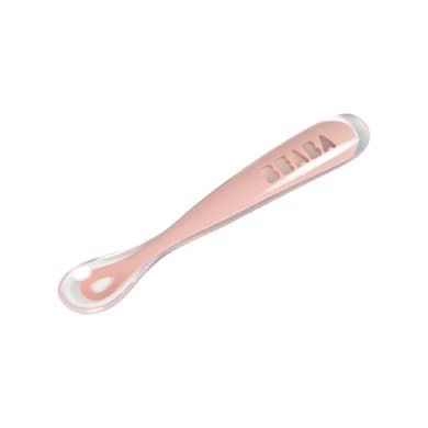 BEABA Ergonomisk silikon babyskje 1. alder gammel rosa