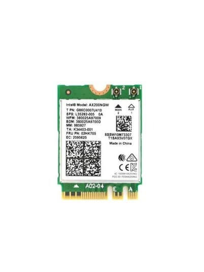 Intel Wi-Fi 6 Ax200 - Nettverksadapter - M.2 2230 / M.2 1216 - Bluetooth 5.0, 802.11Ax