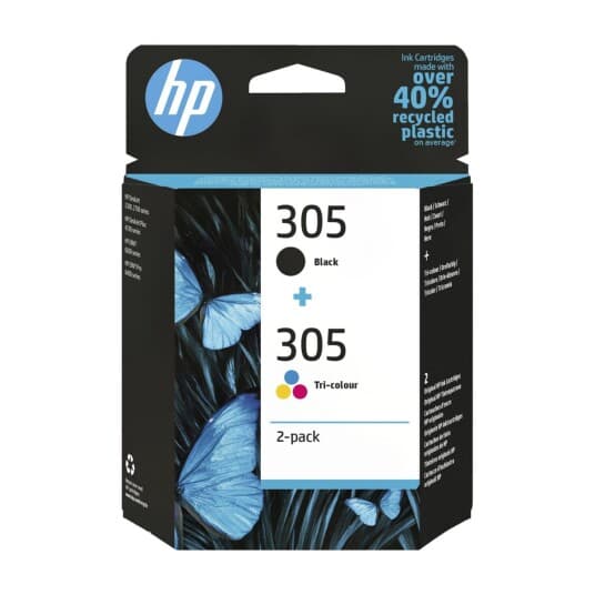 HP 305 combo pack 2 stk blekkpatron - 6ZD17AE Original - BK/C 4,2 ml