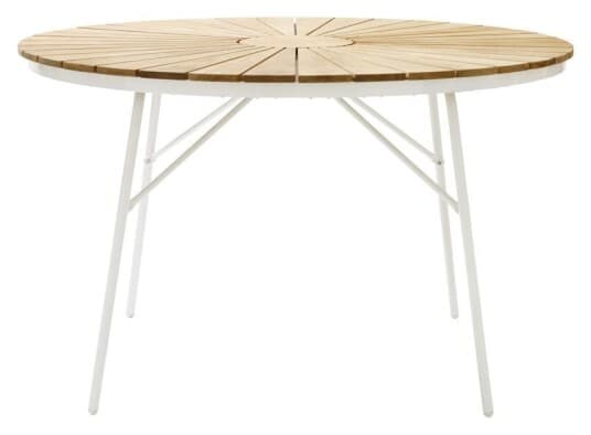 Cinas Ellen Bord Ø150 Cm Hvid/teak Hagebord