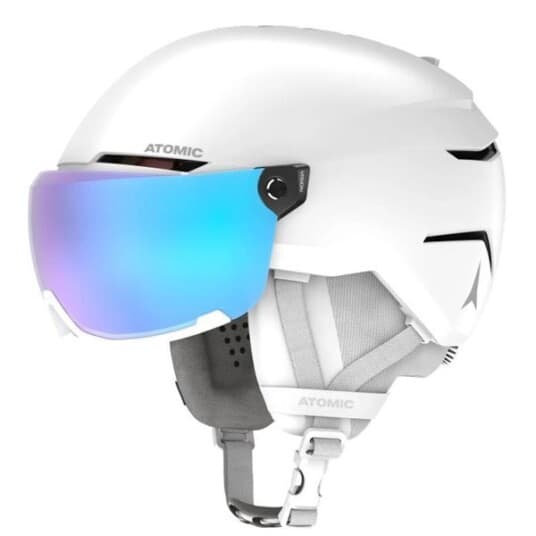 Atomic Savor Visor Stereo, Skihjelm med Visir, White Heath 55-59cm