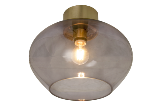 Aneta Lighting BELL plafond stor, matt messing/sotet, E27