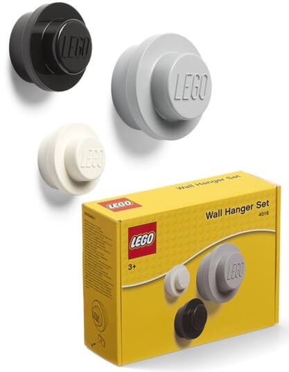 Lego Vegghengere 3 Stk Grå, Sort, Hvit