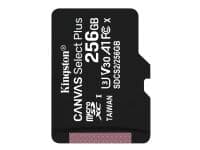 Kingston Canvas Select Plus - Flashminnekort - 256 Gb - A1 / Video Class V30 / Uhs Class 3 / Class10 - Microsdxc Uhs-I