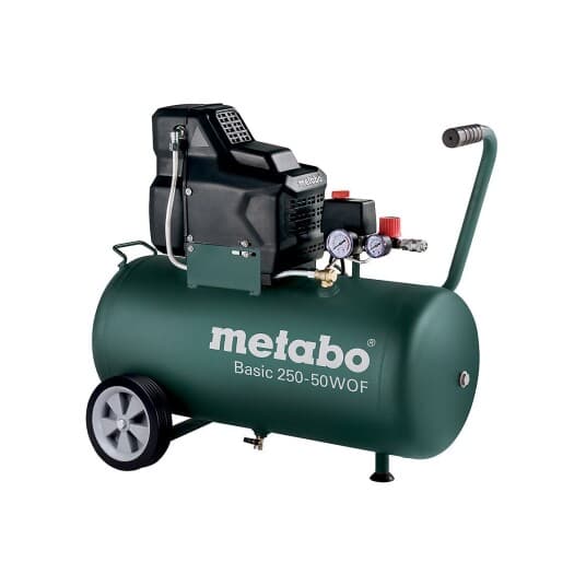 Metabo Basic 250-50 W OF - Luftkompressor - 1,5 kW - 2 hk - oljefri - 120 l/min - 50 liter