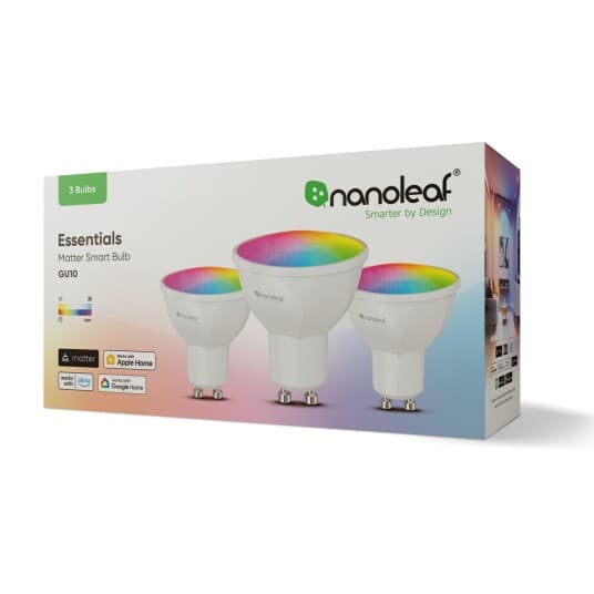 Nanoleaf Essentials - Led-Lyspære - Form: Mr16 - Gu10 - 5 W - Rgbcw-Lys - 2700-6500 K (En Pakke 3)