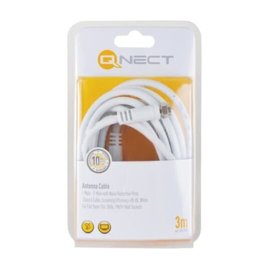 Antenna Cable Classa Male-Male F-Connec Fer 3M Wht