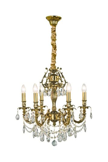 Aneta Lighting VERSAILLES takkrone 6-arm, gull, 6-arm