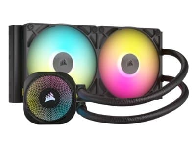 Corsair Icue Link Titan 280 Rx Rgb - Væskekjølesystem For Prosessor - Radiatorstørrelse: 280 Mm - (For: Am4, Lga1700, Am5, Lga1851) - Kobber - 140 Mm - Svart