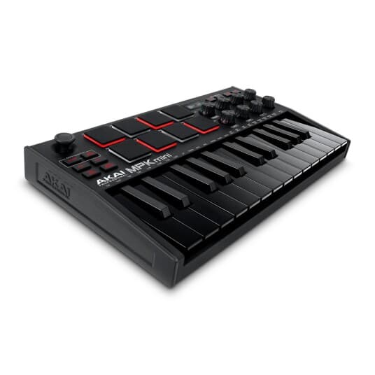 Akai Mpk Mini Mk3, 25 Taster, Knapper, Rotasjon, Sort, Sort, Usb, 318 Mm