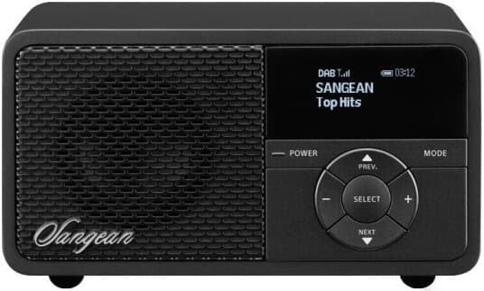 Bordradio Sangean Ddr-7X Dab+, Fm Tastespærre, Genopladelig Sort