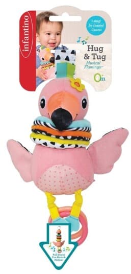 Infantino Hug & Tug Musical Flamingo