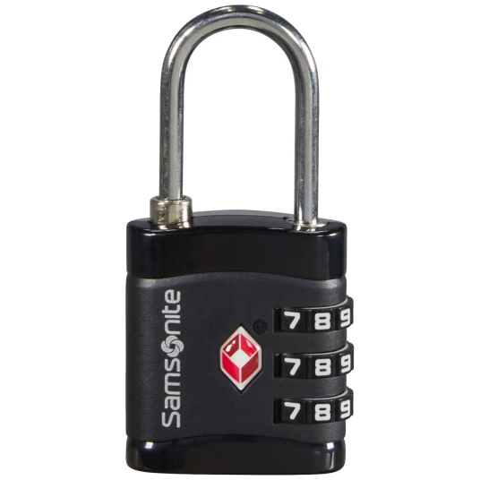 Samsonite 122290, Luggage Combination Lock, Universell, Metall, Svart